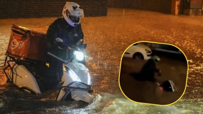 İzmir’de Motokuryelerin Sele Kapılması: Hayat Savaşları