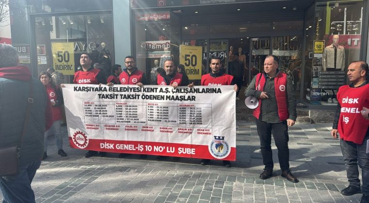 Karşıyaka&rsquo;da İş&ccedil;i Eylemi Devam Ediyor