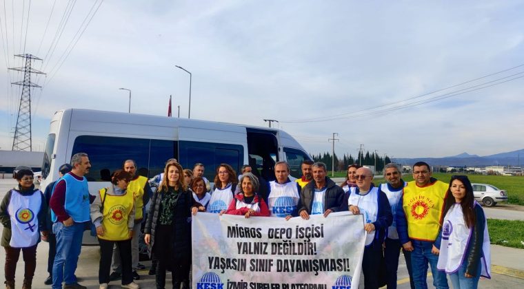 KESK İzmir&rsquo;den Direnişteki Migros İş&ccedil;ilerine Destek Ziyareti!