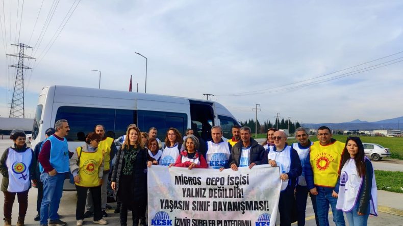KESK İzmir&rsquo;den Direnişteki Migros İş&ccedil;ilerine Destek Ziyareti!