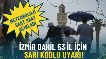 Meteoroloji'den İzmir İ&ccedil;in Sarı Kodlu Uyarı: Yeni Haftaya Yağmurlu Başlangı&ccedil;