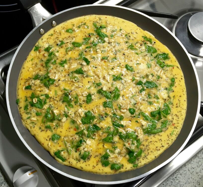 Peynirli ve Yulaf Unlu Omlet