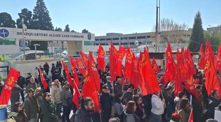 TKP İzmir'de NATO &Uuml;ss&uuml;'ne Y&uuml;r&uuml;y&uuml;ş D&uuml;zenledi: ABD Bombalarını ve İsrail F&uuml;zelerini Emperyalizmin Başına &Ccedil;alacağız