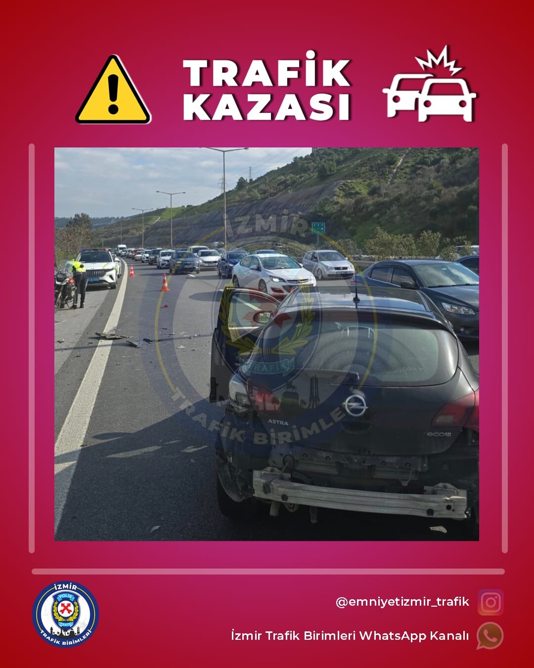 Zincirleme Kaza Görüntüsü