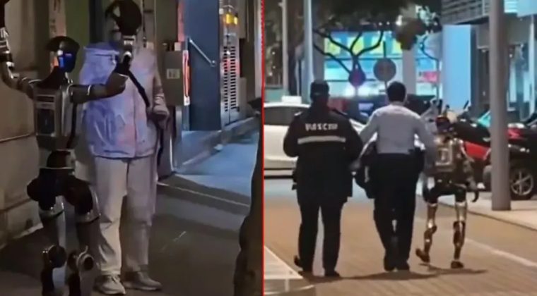 &Ccedil;in'de inanılmaz olay: 70 yaşındaki kadını korkutan robotu polisler g&ouml;zaltına aldı!