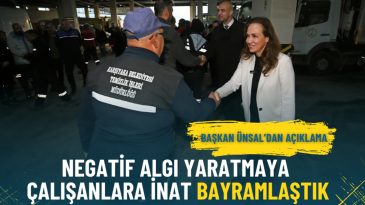İş&ccedil;iler protesto etmişti&hellip; Başkan &Uuml;nsal&rsquo;dan a&ccedil;ıklama: Negatif algı yaratmaya &ccedil;alışanlara inat bayramlaştık