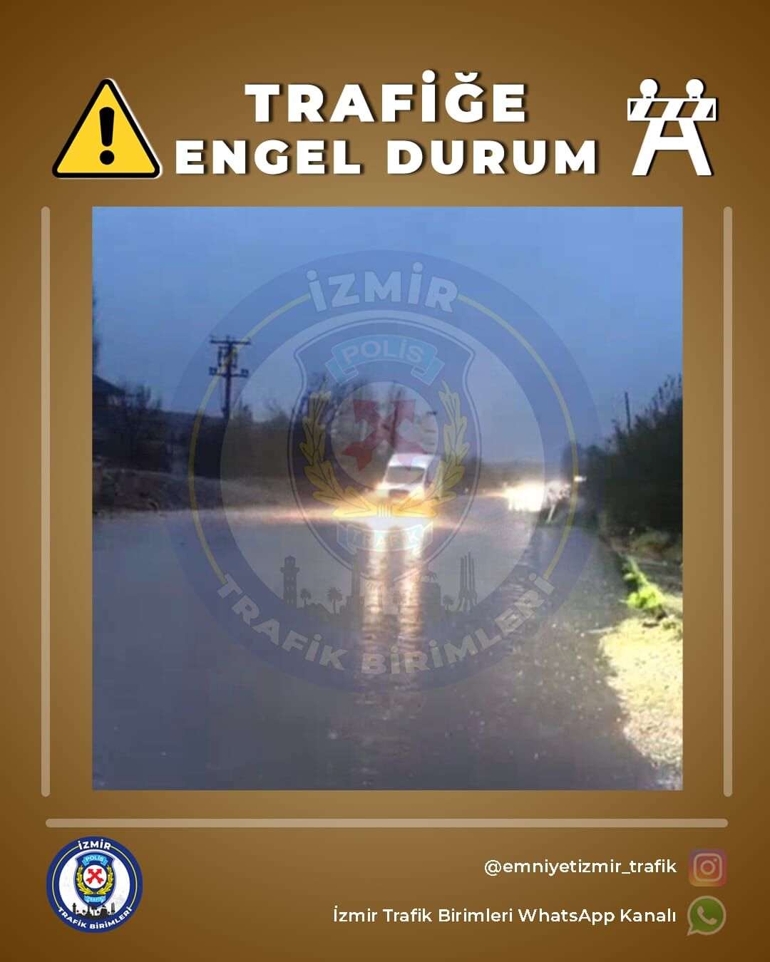 Yağış sonucu etkilenmiş yollar