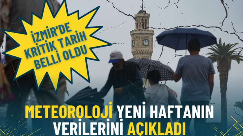İzmir'de kritik tarih belli oldu: Meteoroloji yeni haftanın verilerini açıkladı