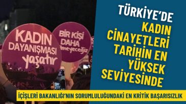 T&uuml;rkiye&rsquo;de kadın cinayetleri tarihin en y&uuml;ksek seviyesinde: İ&ccedil;işleri Bakanlığı&rsquo;nın sorumluluğundaki kritik başarısızlık