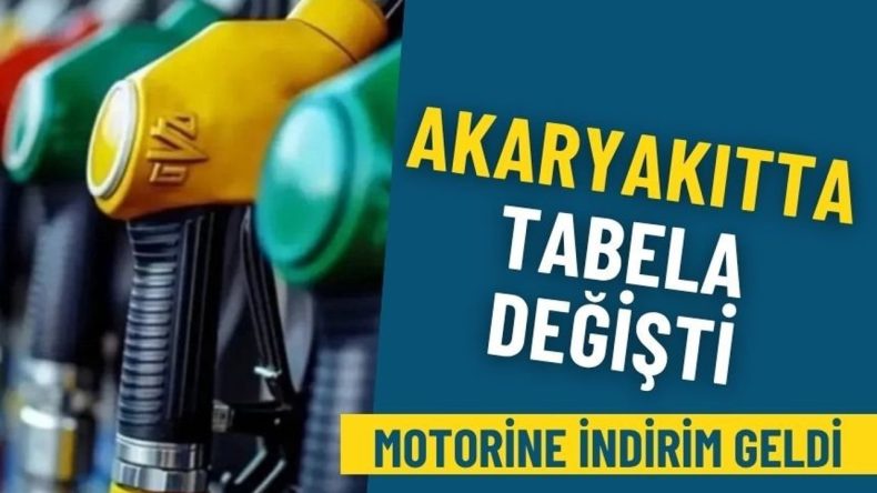 Akaryakıtta tabela değişti: Motorine indirim geldi
