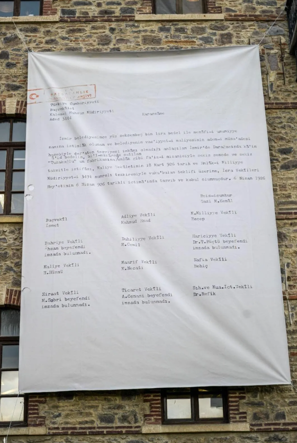 Atatürk'ün imzaladığı belge