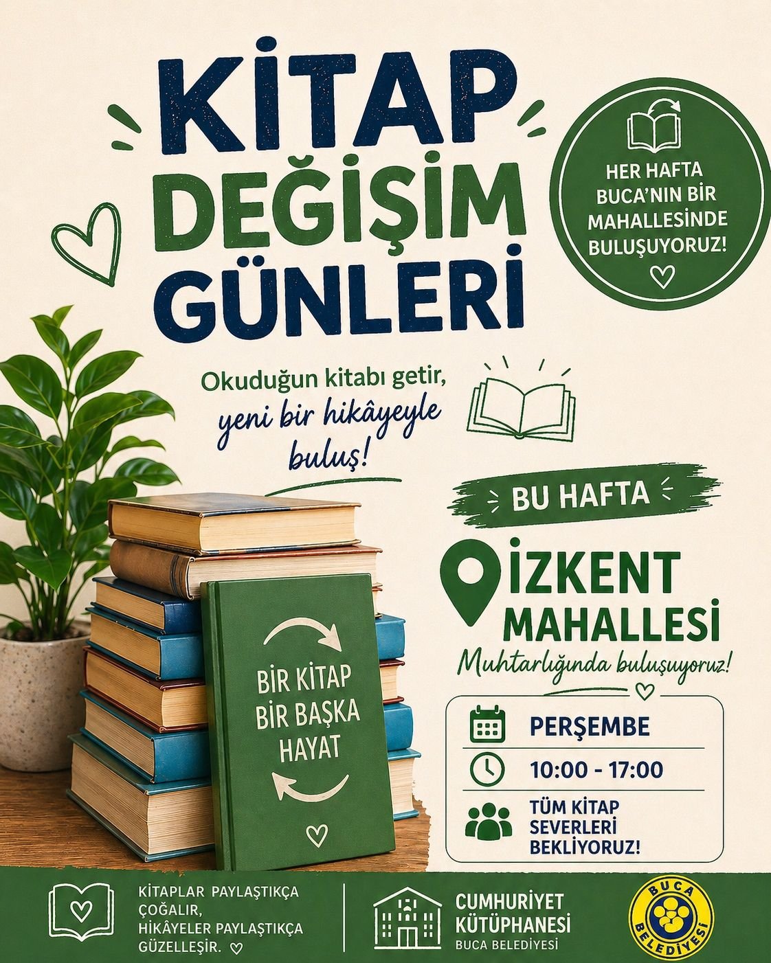 Buca Belediye Kitap Değişim Günleri Tasarımı