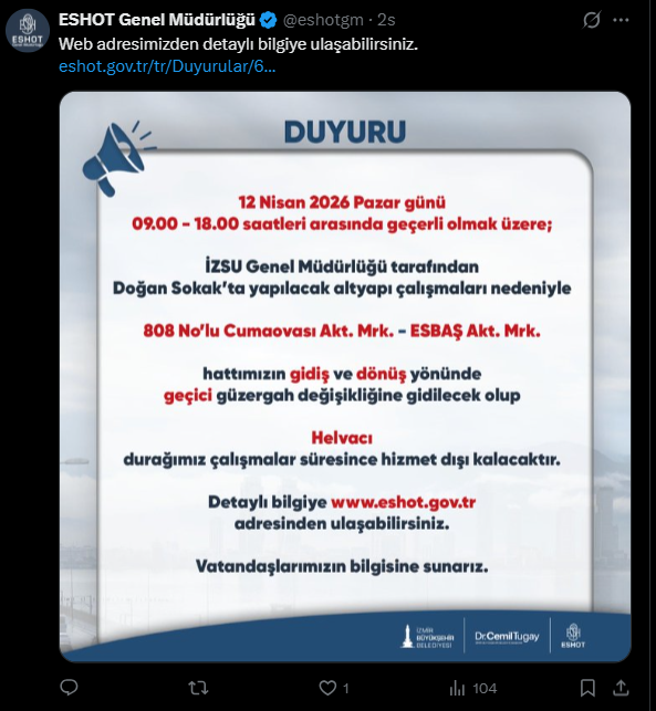 Helvacı Durağı Duyurusu