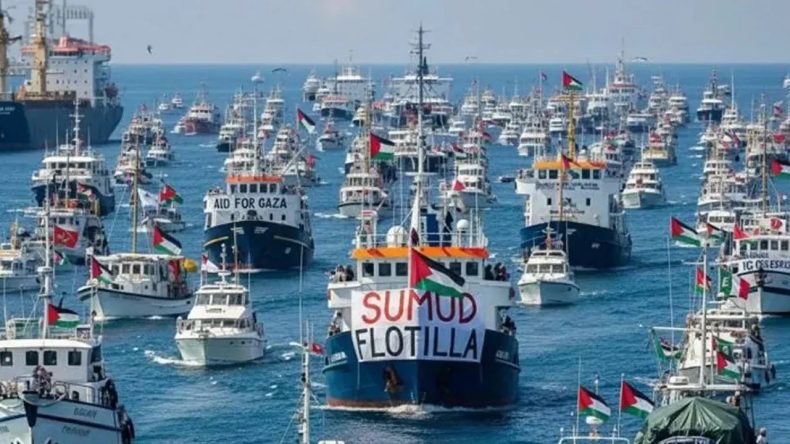 İsrail'den insani yardım filosuna m&uuml;dahale: 18 tekneyle irtibat kesildi!