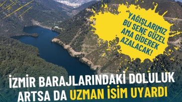 İzmir Barajlarındaki Doluluk Artsa da Uzman İsim Uyardı: Yağışlarımız Bu Sene G&uuml;zel Ama Giderek Azalacak!