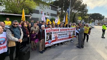 İzmir Kemalpaşa'da eğitimcilerden ortak eylem: Feryadımız g&ouml;rmezden gelinmemeli