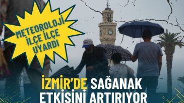 İzmir&rsquo;de G&ouml;k G&uuml;r&uuml;lt&uuml;l&uuml; Sağanak Alarmı: Meteoroloji İl&ccedil;e İl&ccedil;e Uyardı, Şemsiyesiz &Ccedil;ıkmayın