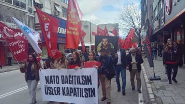 İzmir&rsquo;de NATO protestosu: &lsquo;Katil NATO defol!&rsquo; sloganları