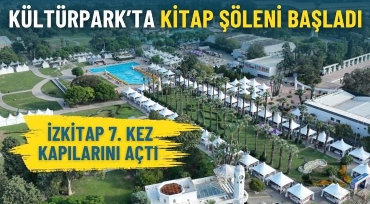 K&uuml;lt&uuml;rpark&rsquo;ta kitap ş&ouml;leni başladı: İZKİTAP 7. kez kapılarını a&ccedil;tı