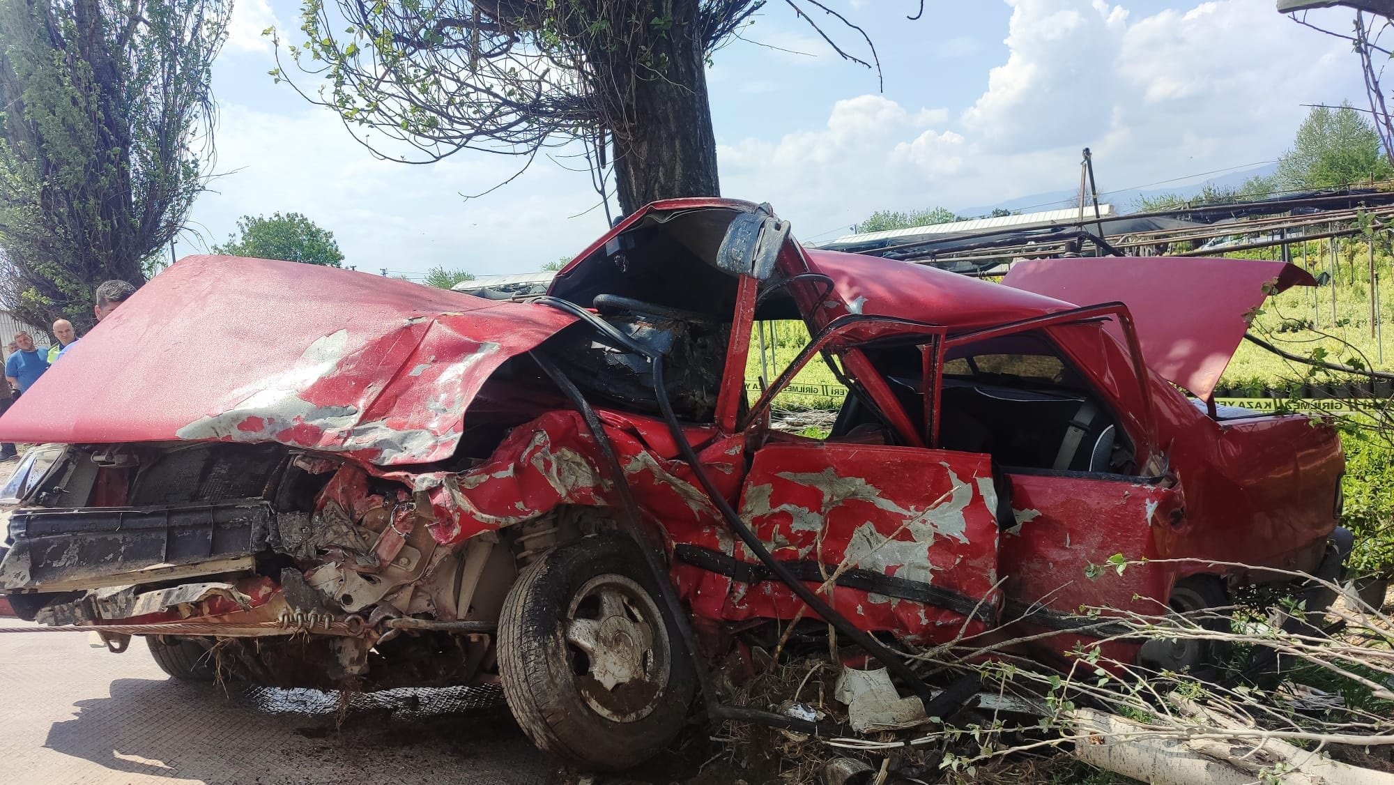 Kaza sonrası görüntü